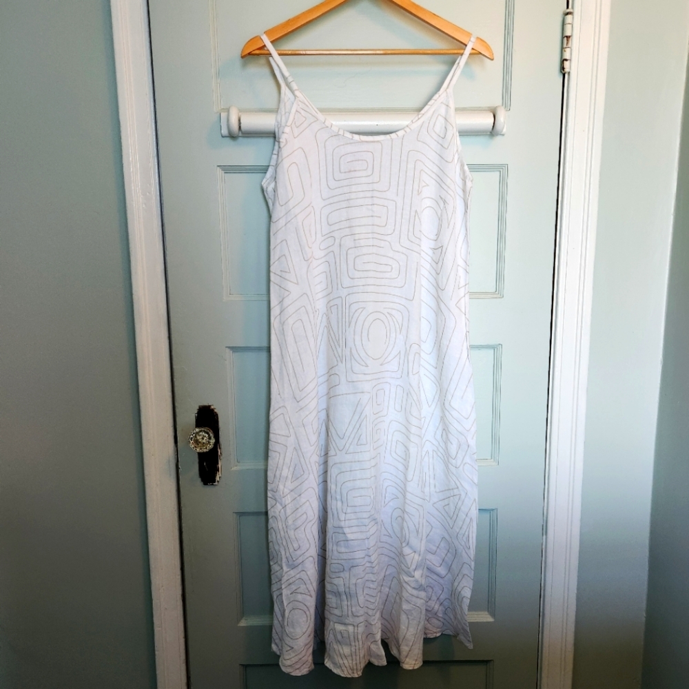 100% Linen Marie La Lune Maxi Dress New With Tags